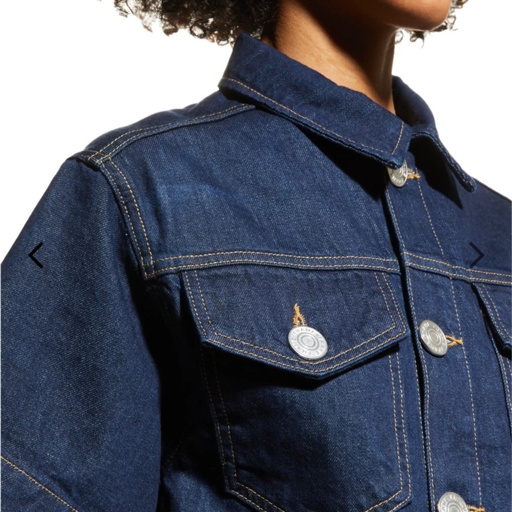 FRAME Oversized Detail Denim Mini Dress size XS - Picture 5 of 12